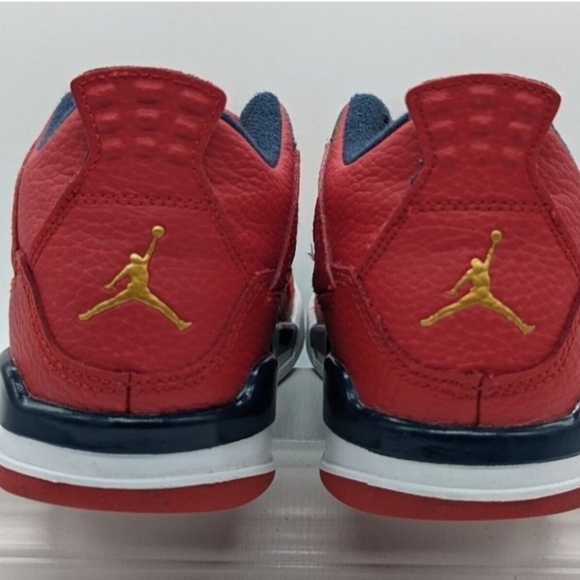 Nike Air Jordan 4 Retro PS FIBA Red Blue Sneakers - Picture 6 of 9